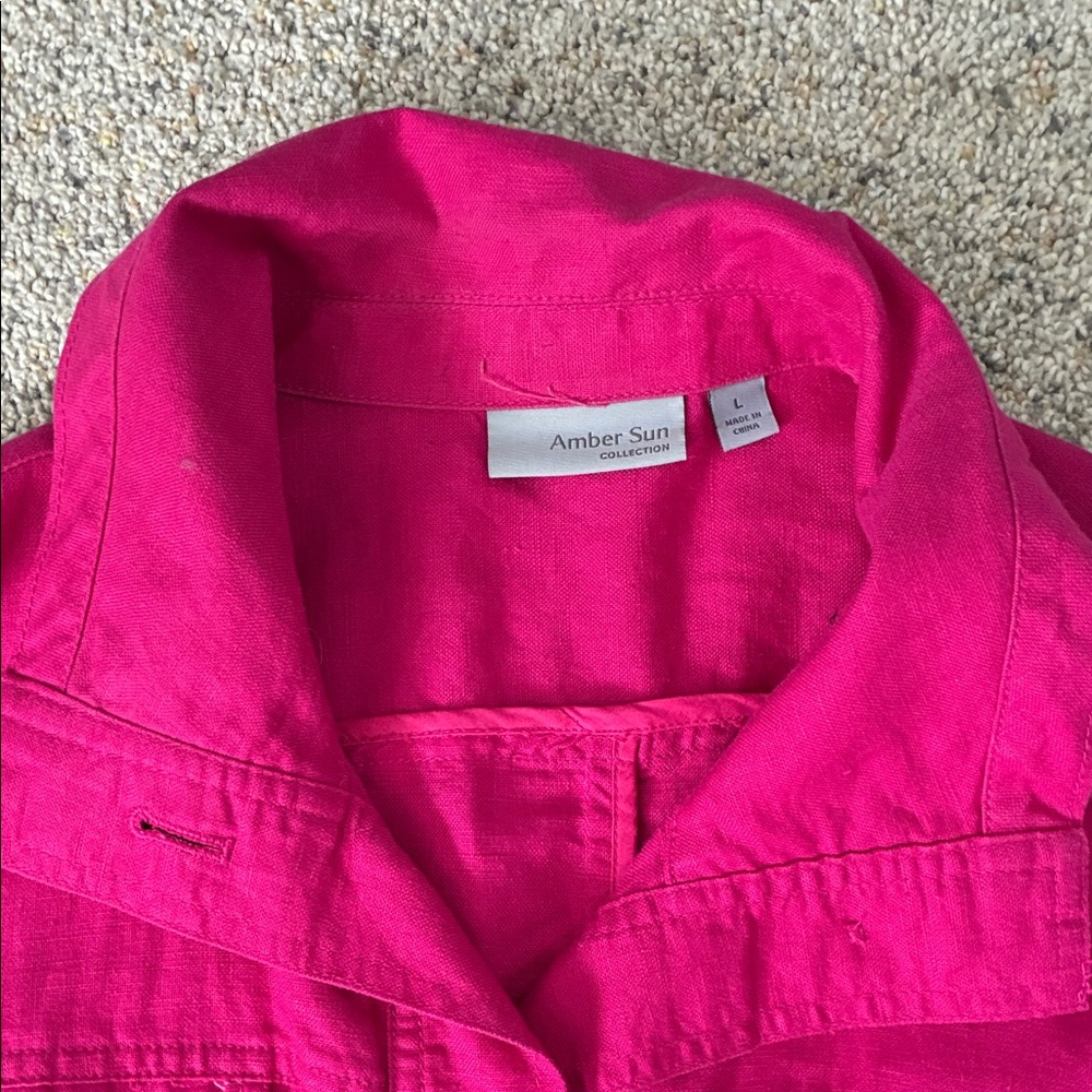 Bright Fuchsia Button-Front Jacket - image 2
